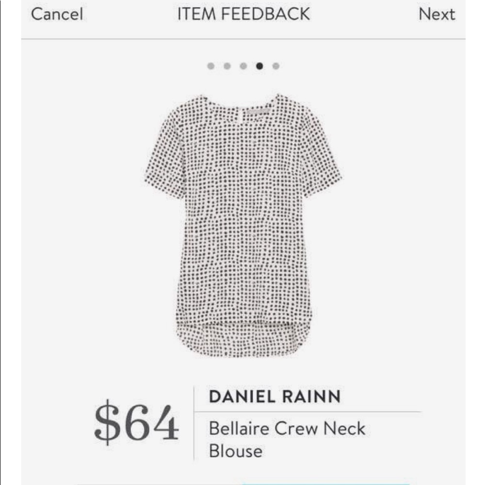 Daniel Rainn polka dot crew neck blouse